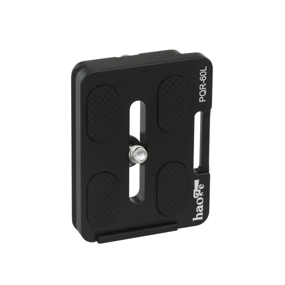 Haoge 60mm câmera universal placa de liberação rápida com flange bordo retrátil para arca padrão tripé bola cabeça braçadeira
