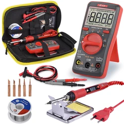 JCD Soldering iron with USB Charging Digital multimeter kit Adjustable Temperature Auto Ranging AC/DC tester multimetro UM16