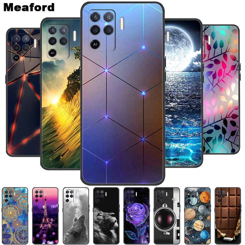 For Coque OPPO Reno5 Lite Case Shockproof Soft silicone TPU Back Cover For Oppo Reno 5Z 5 Lite Phone Case 5Lite CPH2205 Fundas