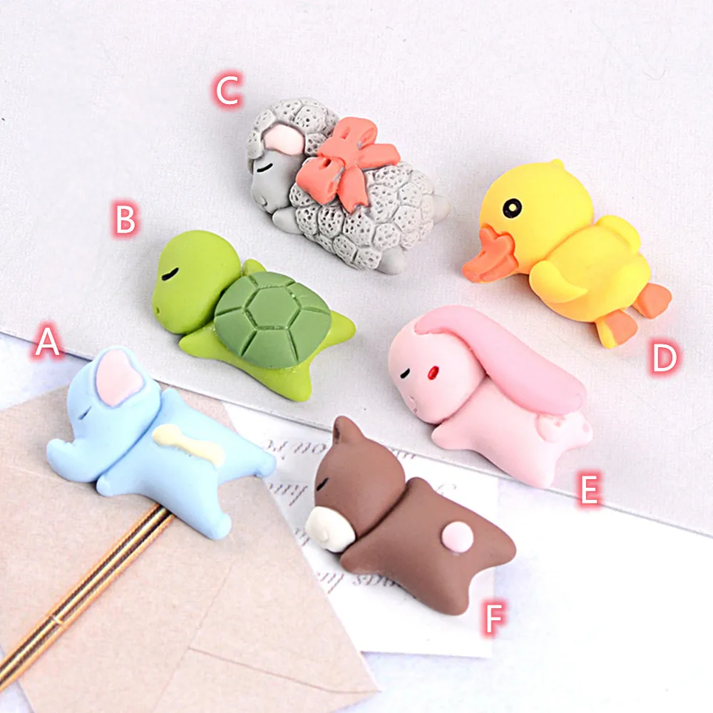 

Sleepy Baby Resin Decoration Crafts 10pcs Kawaii Animal Flatback Cabochon Embellishments For Scrapbooking Beads Diy Accessories