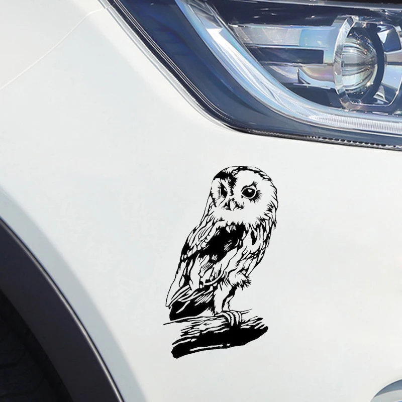 17*10.2cm CUTE OWL ON A BRANCH TREE  CAR DECAL STICKER ANIMAL jdm car accessories Cute And Interesting Fashion Sticker Decals