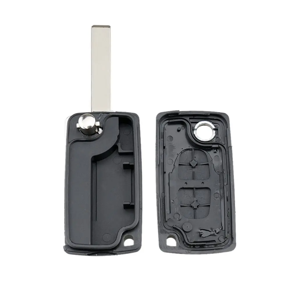 2 Button Remote Key Fob Shell Case Fits For Peugeot 2008 3008 5008  Ce0523 Hu83 Shell Cover Key Protector