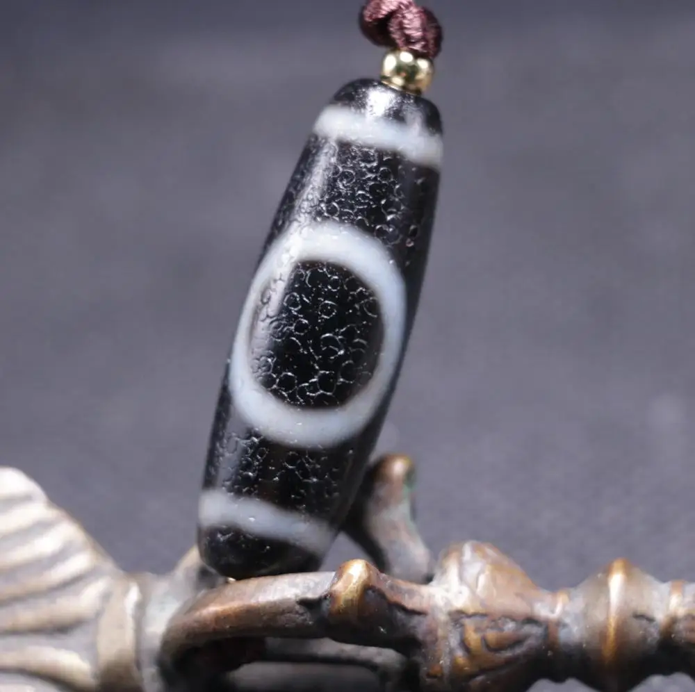 Magic Power Tibetan Old Oily Agate Patina Heaven&Earth totem dZi Bead Amulet TTs From LKbrother Sauces Toq Quality