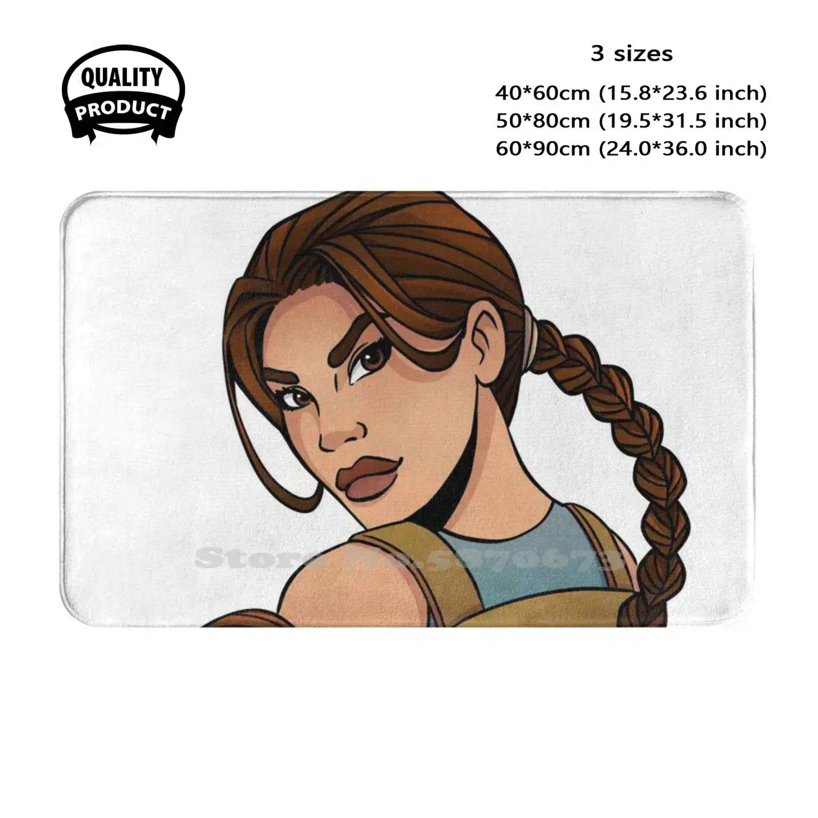 Lara Croft : Tomb Raider Soft Cushion Home Carpet Door Mat Car Rug Lara Croft Tomb Raider 2 Tomb Raider 3 Classic Tomb Raider