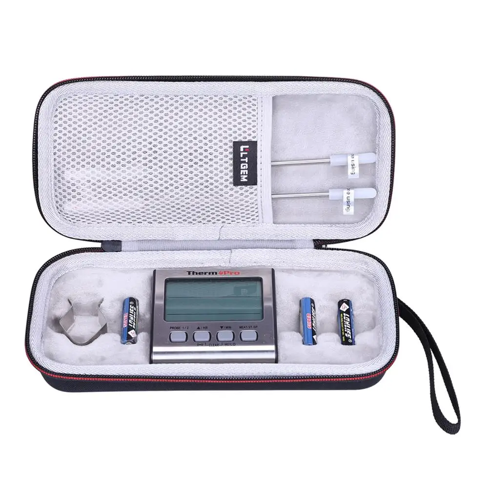 LTGEM EVA Hard Case for Thermopro TP-17 Dual Probe Digital Cooking Meat Thermometer Large LCD Backlight Food Grill Thermometer