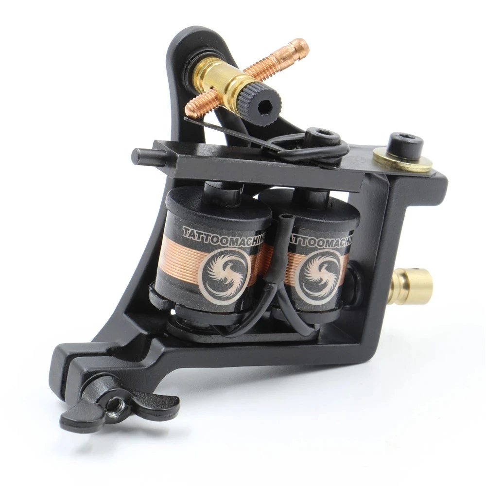 Coil Tattoo Machine for Shading and Lining 10 Warps Iron Handmade Gun Permanent Makeup Tool Tattoo Machine Gun Tattoo Supply