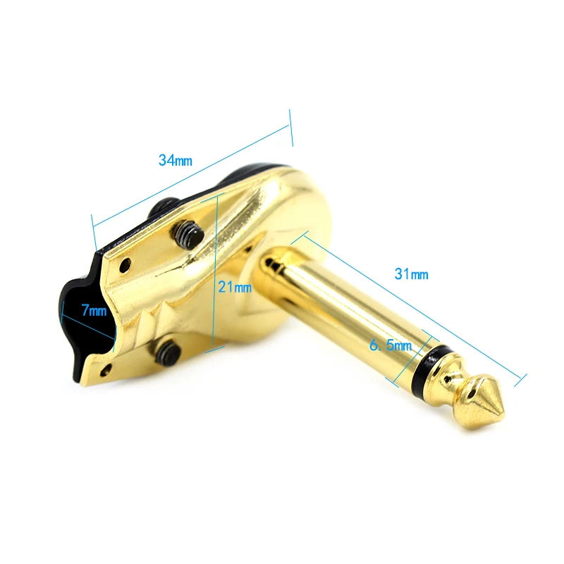 6.35/6.5มม.2 Pole เหยียบด้านขวาขั้วต่อ Mono เครื่องขยายเสียงไมโครโฟนปลั๊กแจ็ค DIY เชื่อมเสียงปลั๊ก