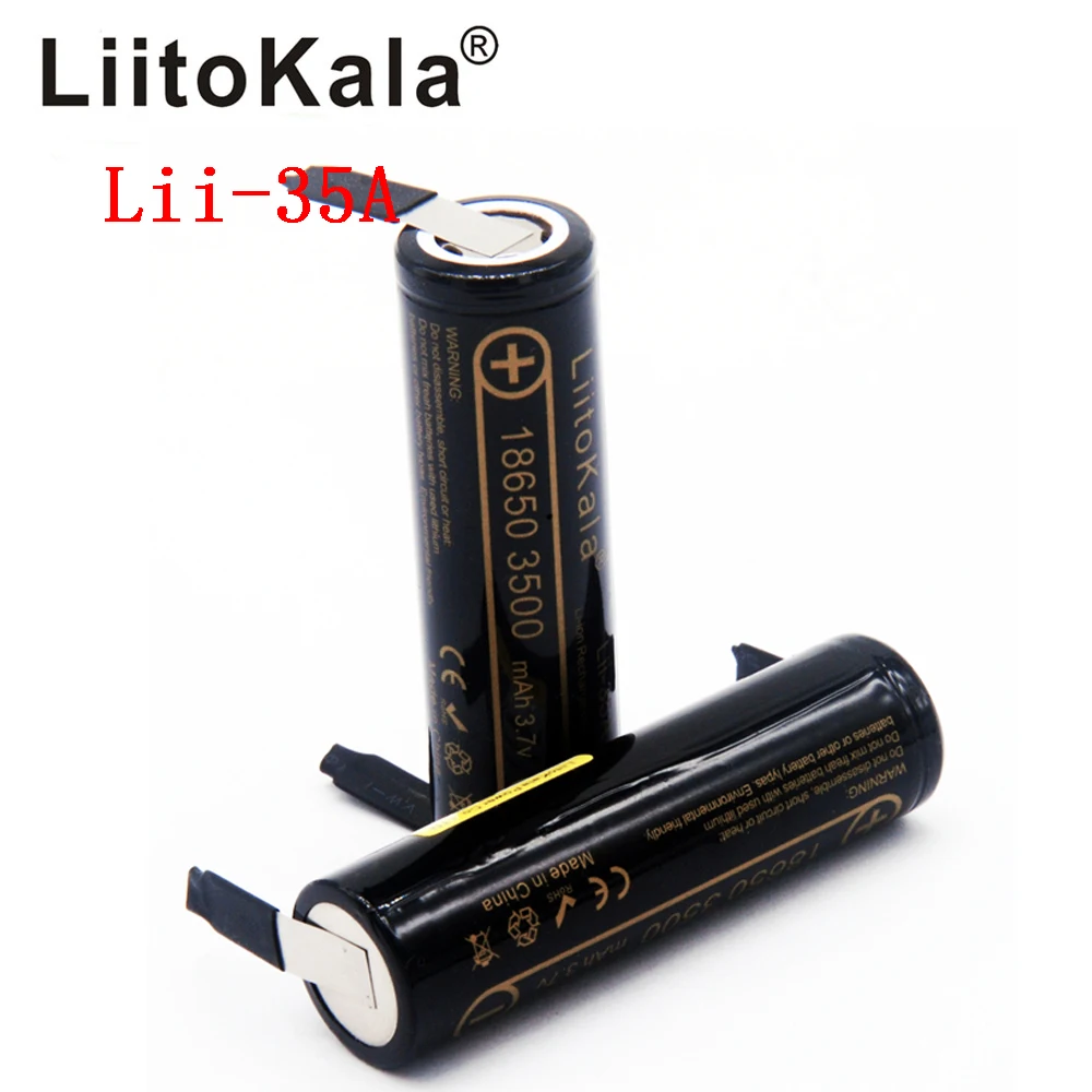 

300PCS LiitoKala Lii-35A 3.7V 3500mAh 10A Discharging Rechargeable Batteries 18650 Battery/UAV