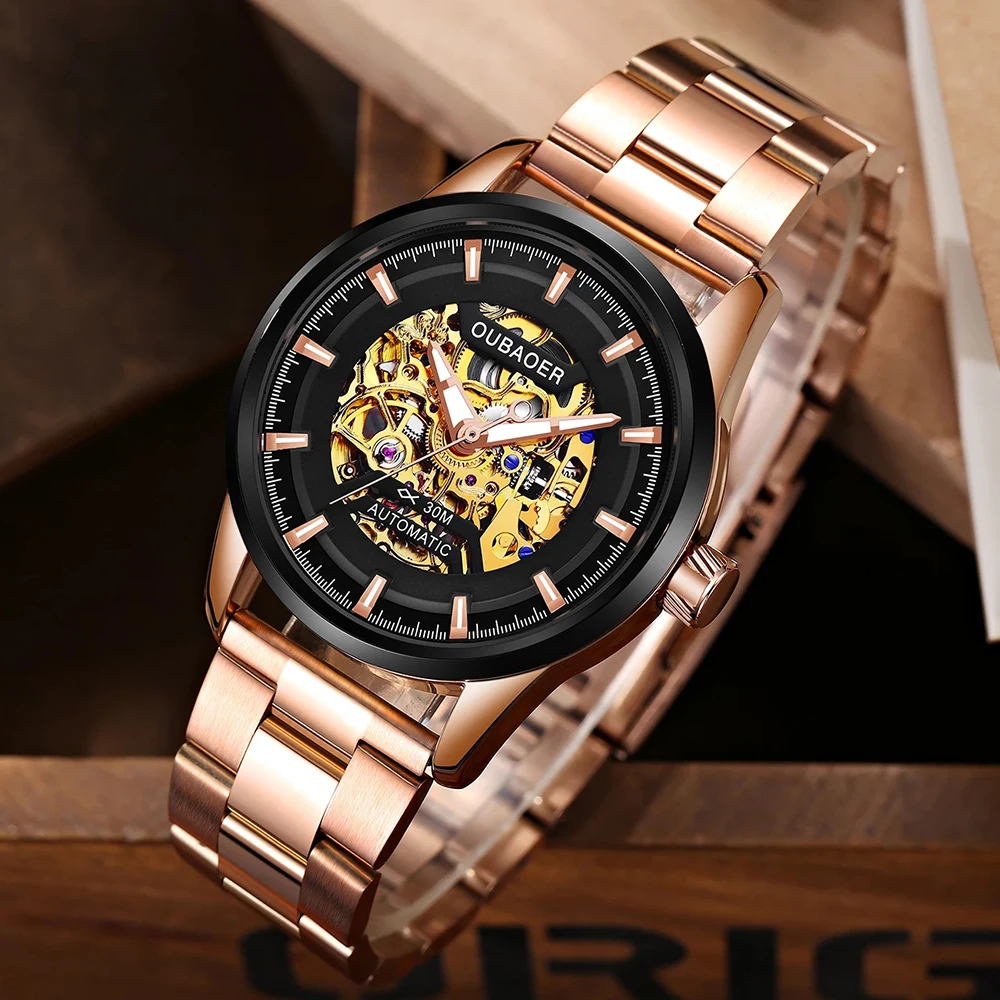 NEW Mechanical Watches Chronograph Watch for Men Automatic Men\'s Watches Luxury Original Brand Stainless Steel Tourbillon Clock