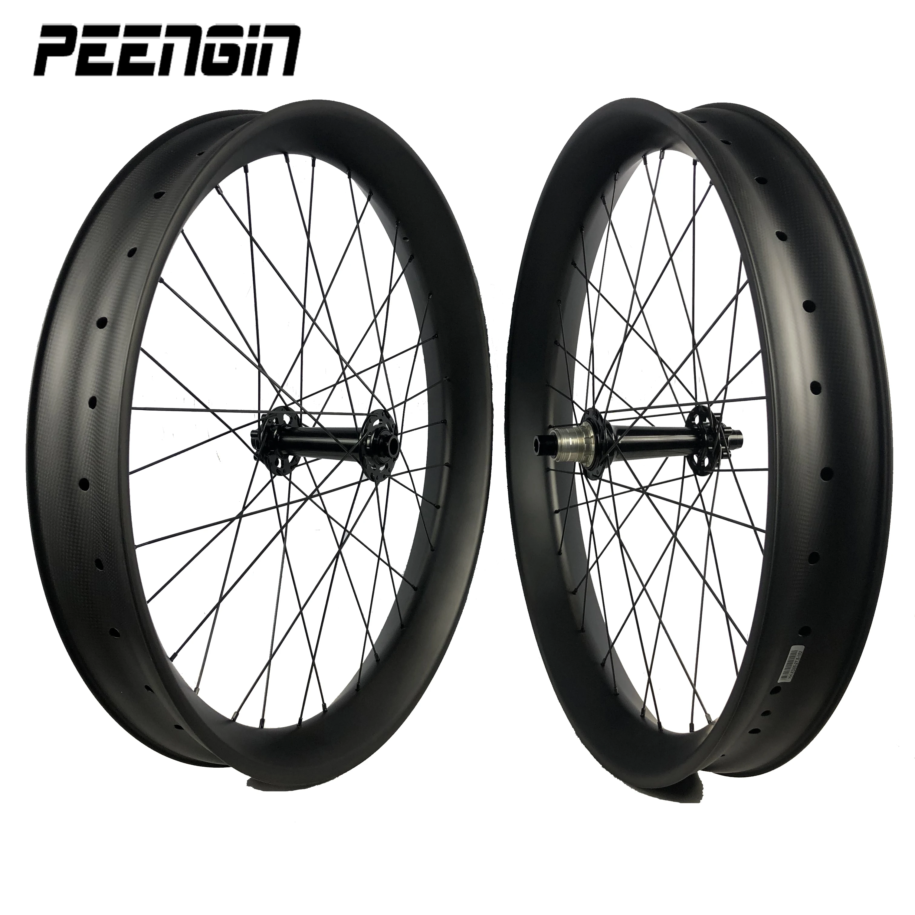 

27.5er Bike Wheels UD Carbon Fatbike Wheelset 85mmX40mm Tubeless Rim QR/TA Hand Made Hubs Spoke With Powerway M74 Shima XD Body