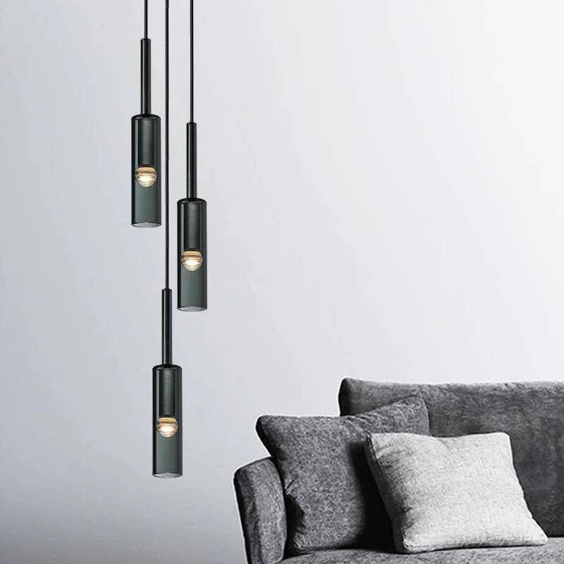 Nordic retro pendant light Loft black pendant lights Creative Glass Bottle Hanging lamp Design Bedside lamp Home decor light