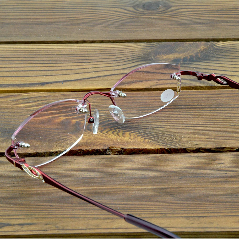 NEW DESIGNER ROYAL LUXURY RIMLESS WOMEN READING GLASSES GRADIENT +1 +1.5 +2 +2.5 +3 +3.5 +4