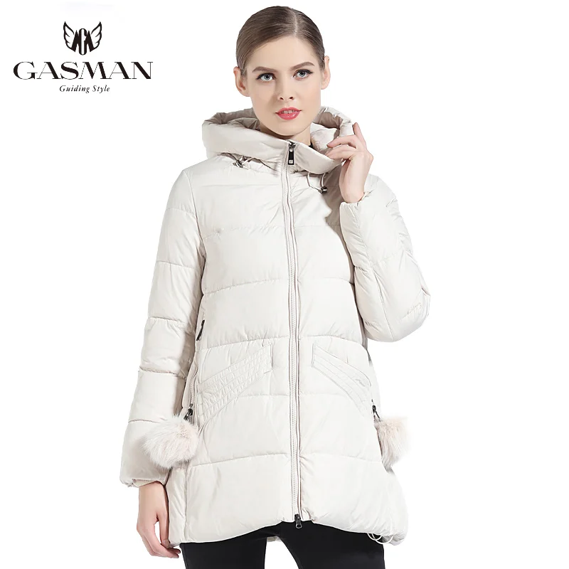 GASMAN Blue Winter Thick Jacket For Women Coat Hooded Fashion Down Jacket Brand Overcoat Female Spring Parka Warm Bio Coat 18833