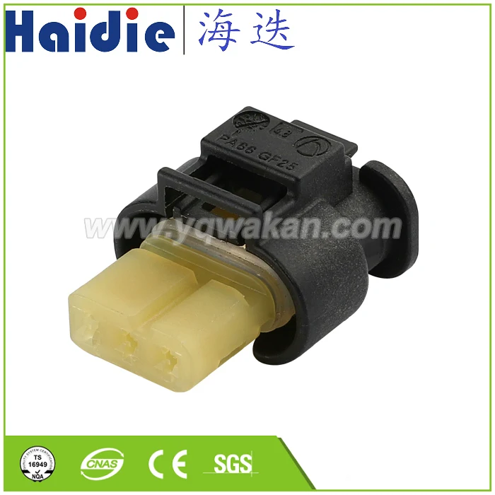 Free shipping 2sets 3pin Auto Electri  wire harness plugIgnition coil plug  plastic connector  1T0 973 203