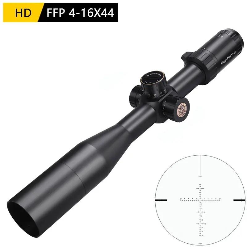 WESTHUNTER HD 4-16X44 FFP Rifle Scopes High Quality First Focal Plane Tactical Riflescopes Side Parallax Wheel Shooting Sights