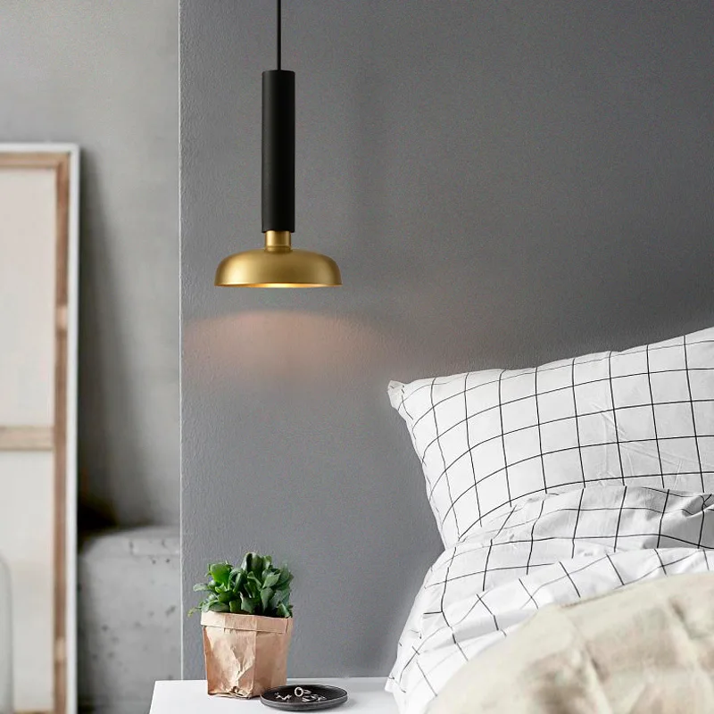 

Modern E27 Pendant Lights Copper Kitchen Fixture Hotel Restaurant Pendant Lamp Industrial Bedroom Suspension Lighting Hanglamp