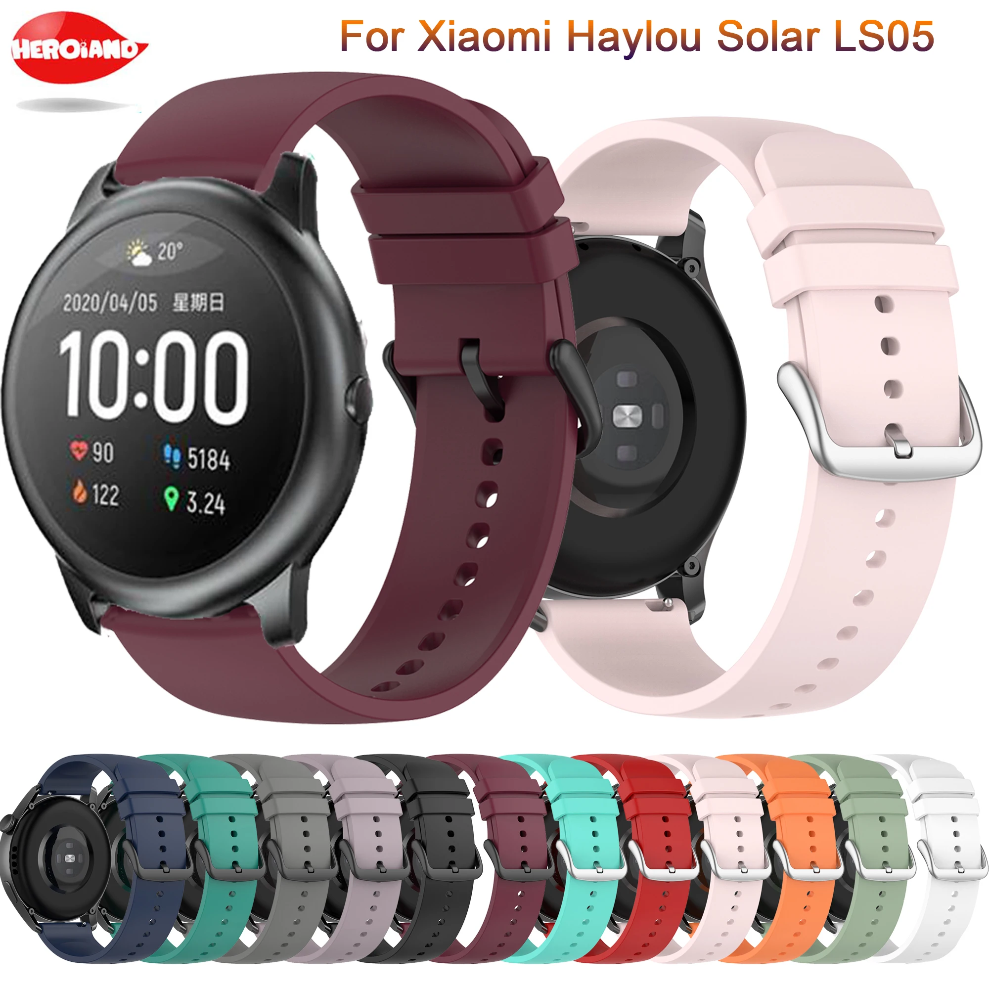 Correa de silicona de alta calidad para Xiaomi haylou solar ls05, Correa de reloj inteligente para Huawei Watch GT 2, 46mm