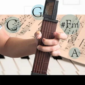 Pocket guitar, left hand, 6 string portable, guitar coach, finger 6 Main Sales Cannhoto Guitar - №1