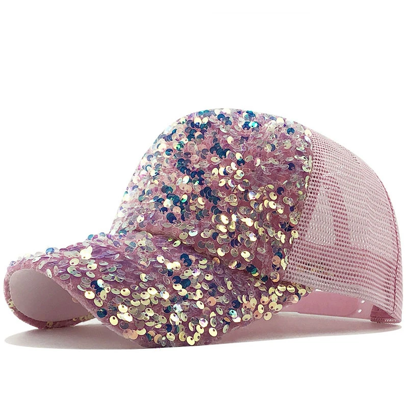 2020 NEW pearl Sequins Baseball Cap For Women Summer Cotton Hat Girls Snapback Hip hop hat Gorras Casquette Bones Girl Party hat