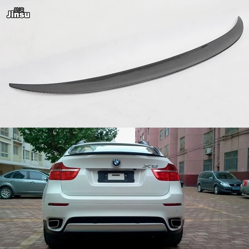 

For BMW X6 35i 40i 50i xDrive 2008-2013 Performance style carbon fiber rear trunk spoiler lip E71 P styling back wing