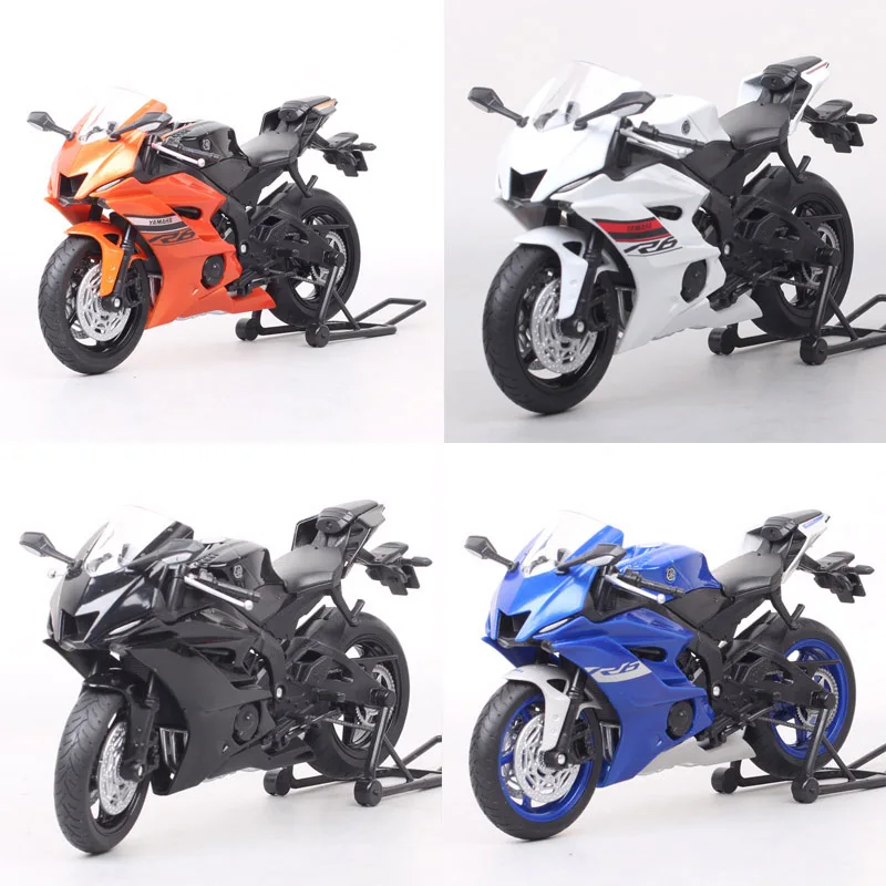 1:12 Scale Welly 2020 Yamaha YZF-R6 R6 Motorcycle Vehicle Racing Motorbike Model Toy Supersport Of Boy Children's Gift Miniature