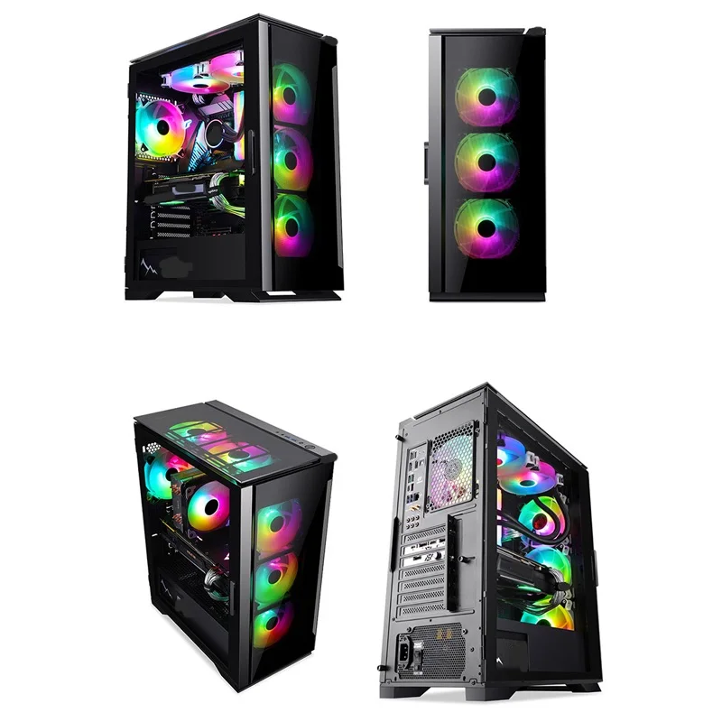 Heißer verkauf ganz Core prozessor gaming desktop computer pc günstige preis 16GB Ram SSD HDD  6GB GPU 24 zoll system