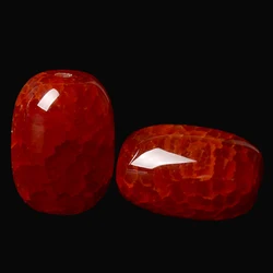 4A Natural Red Dragon Agate Barrel Quartz Crystal Single Bead DIY Jewelry Making