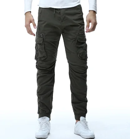 2020 Mens Camouflage Tactical Cargo Pants Men Joggers Boost Military Casual Cotton Pants Hip Hop Ribbon Male army Trousers 38