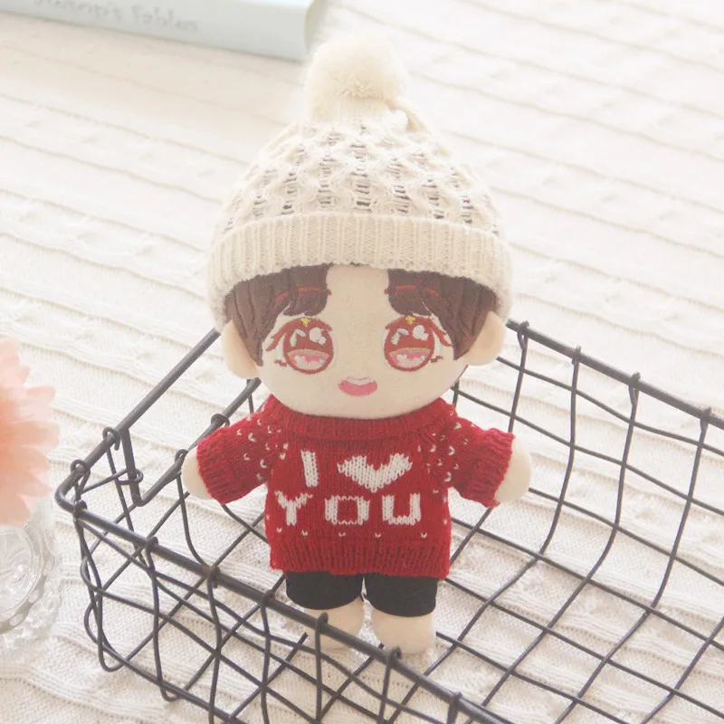 20cm 25 styles PP Cotton Replaceable Clothes Doll Winter Sweater Sean Xiao Clothes For Korea Kpop EXO Children's Christmas Gifts