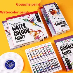 12ml Gouache Paint Set 12/18/24 Color Gouache/watercolor Paint Art Supplies Art Tools Children's Hand-painted Creation