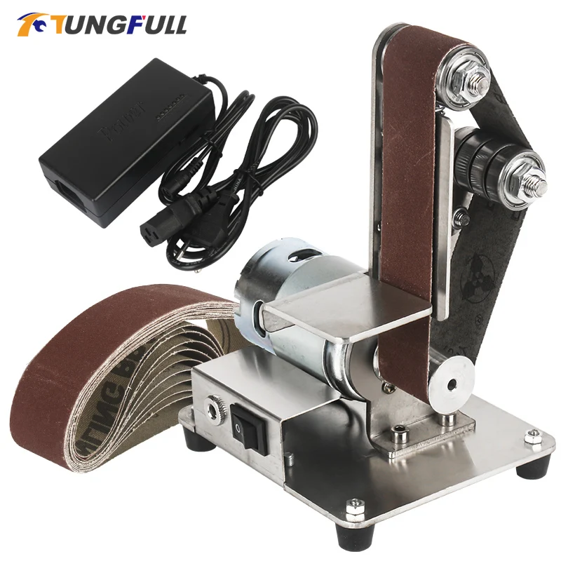 Electric Belt Machine Sander Sanding Grinding Polishing Machine 110V-240V Abrasive Belts Grinder DIY Polishing Cutter Edges