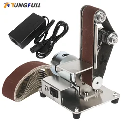 110-240V Electric Belt Machine Sander Sanding Grinding Polishing Machine Abrasive Belts Grinder DIY Polishing Cutter Edges