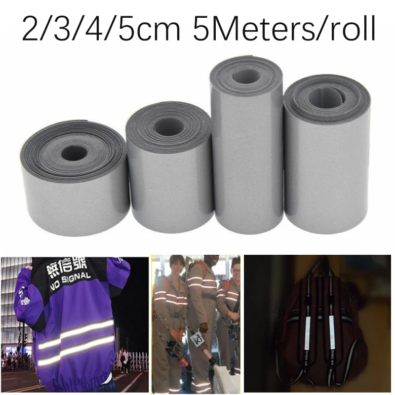 5M/roll 2/3/4/5CM heat transfer reflective tape sticker clothes iron bag shoes Diy handmade crafts