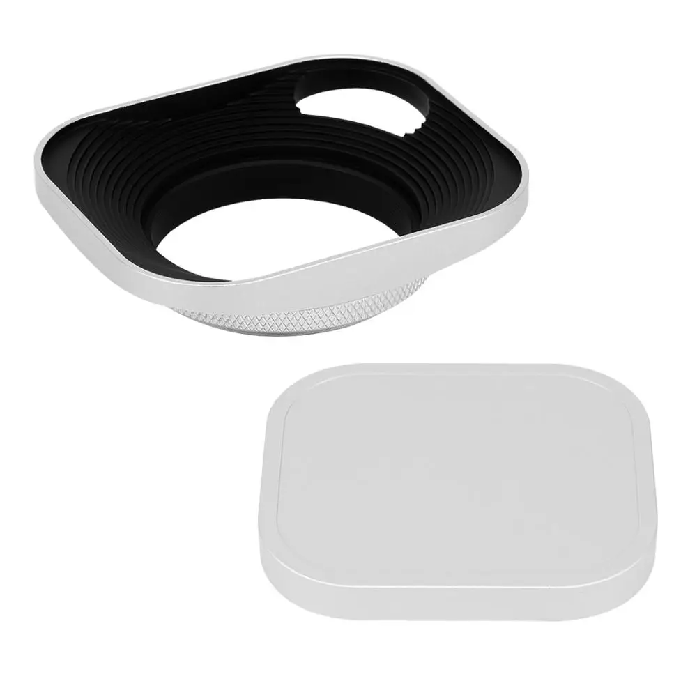 Haoge hg-Metallo Screw-in Lens Hood Hollow Out Progettato con la Protezione per Leica Macchina Fotografica a Telemetro con 43 millimetri E43 lens Filter Discussione Argento