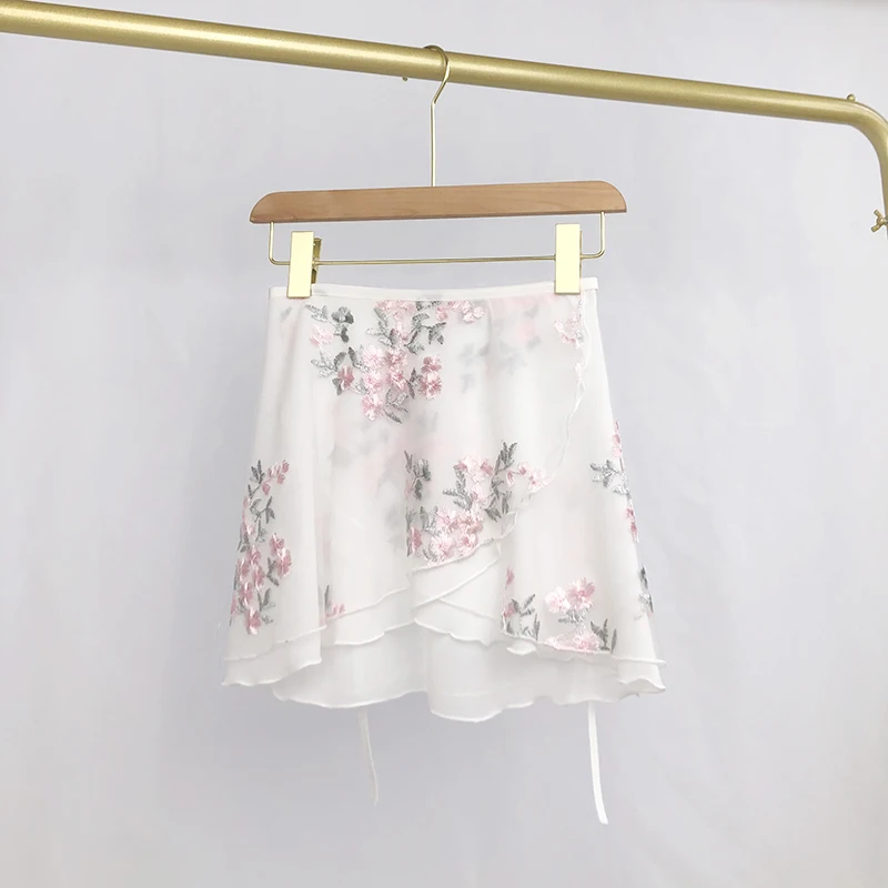 الباليه تنورة قصيرة فرع زهرة التطريز المرأة تنورة الرقص الجمباز ممارسة تنورة الكبار الباليه تنورة غنائية