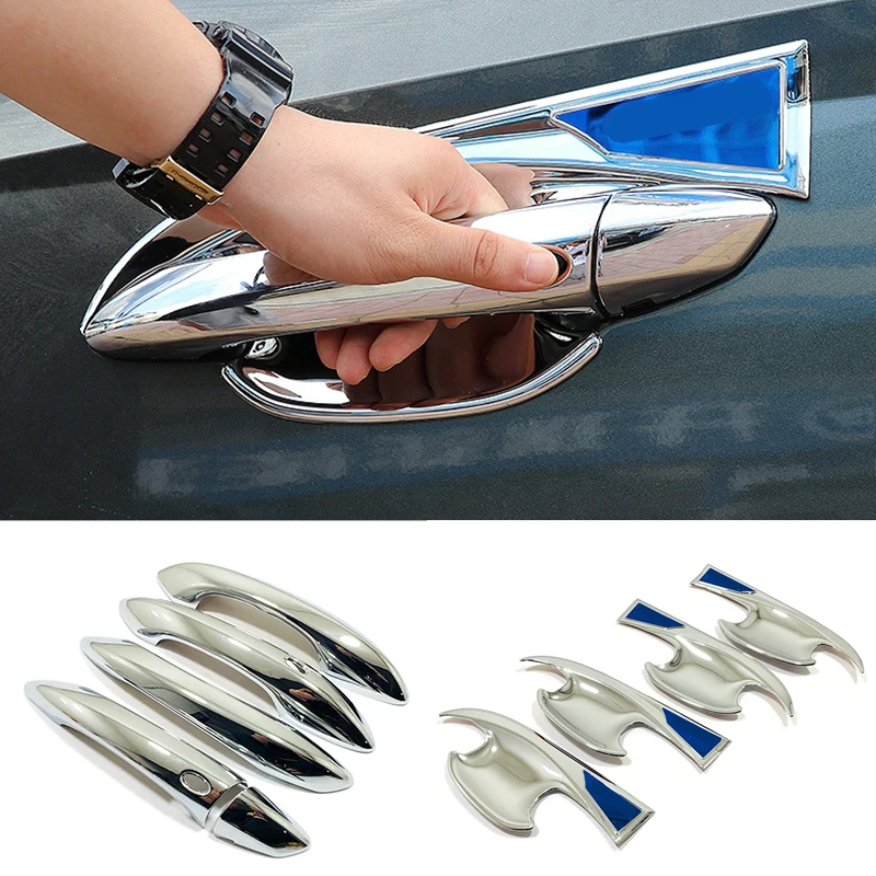 Chrome Carbon For Hyundai Tucson NX4 N Line 2021-2023 Handle Frame Trim Car Door Handle Bowl cover Decor Exterior Accessories