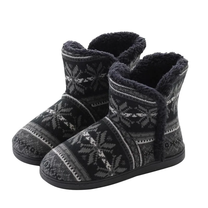 

Winter Women Slippers Cotton Home Shoes Couples Lovers Wool Warm Plush Indoor Floor Slippers Non-slip Men Soft Shoes