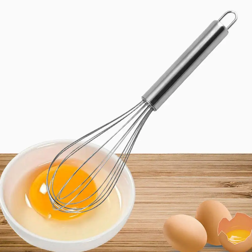 

1 PC Hand Egg Beater Stainless Steel Whisk Mixer Kitchen Baking Tools Kitchen Utensil Cream Butter Whisk