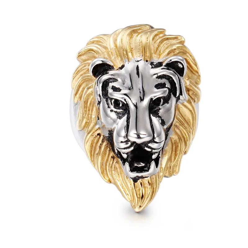 Europe And the United States Stainless Steel Ring men \'s Jewelry Wholesale Domineering Lion Head