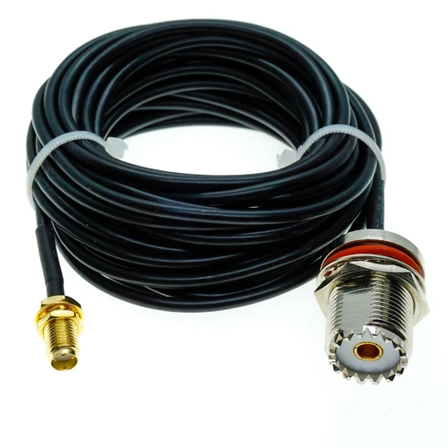 RG174 SO239 UHF mamparo hembra a SMA hembra mamparo antena coaxial puente Pigtail RF Cable coaxial RG174