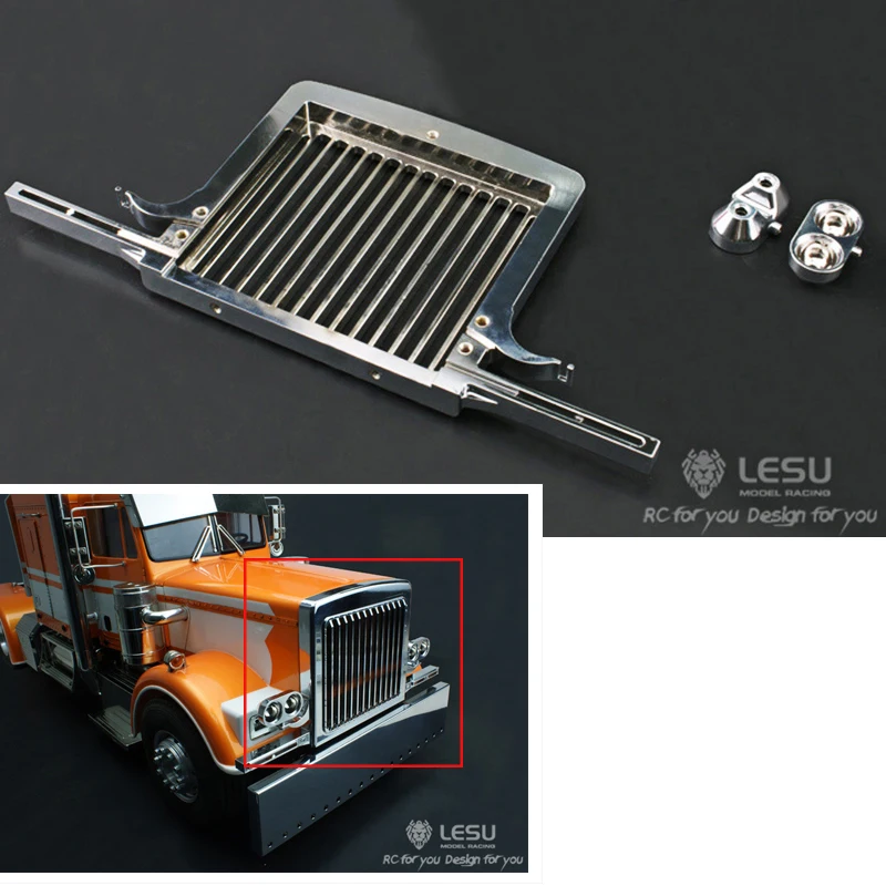 

Lesu Metal Front Grille Bumper For Tamiyaya King Haulery RC 1/14 Tractor Truck Car DIY TH02305