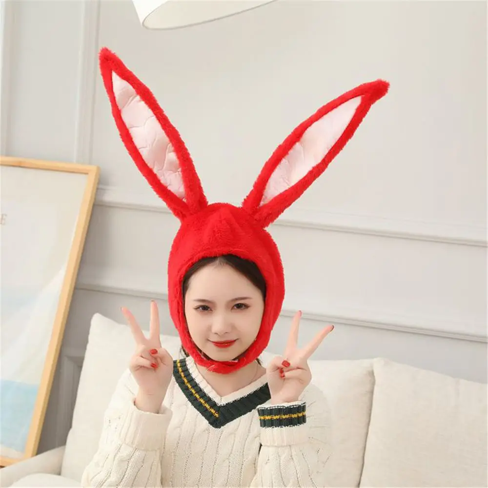 Women Girls Head Warmer  Bunny Ears Hat Rabbit Hat Photography Props Holiday Party Favors Hat