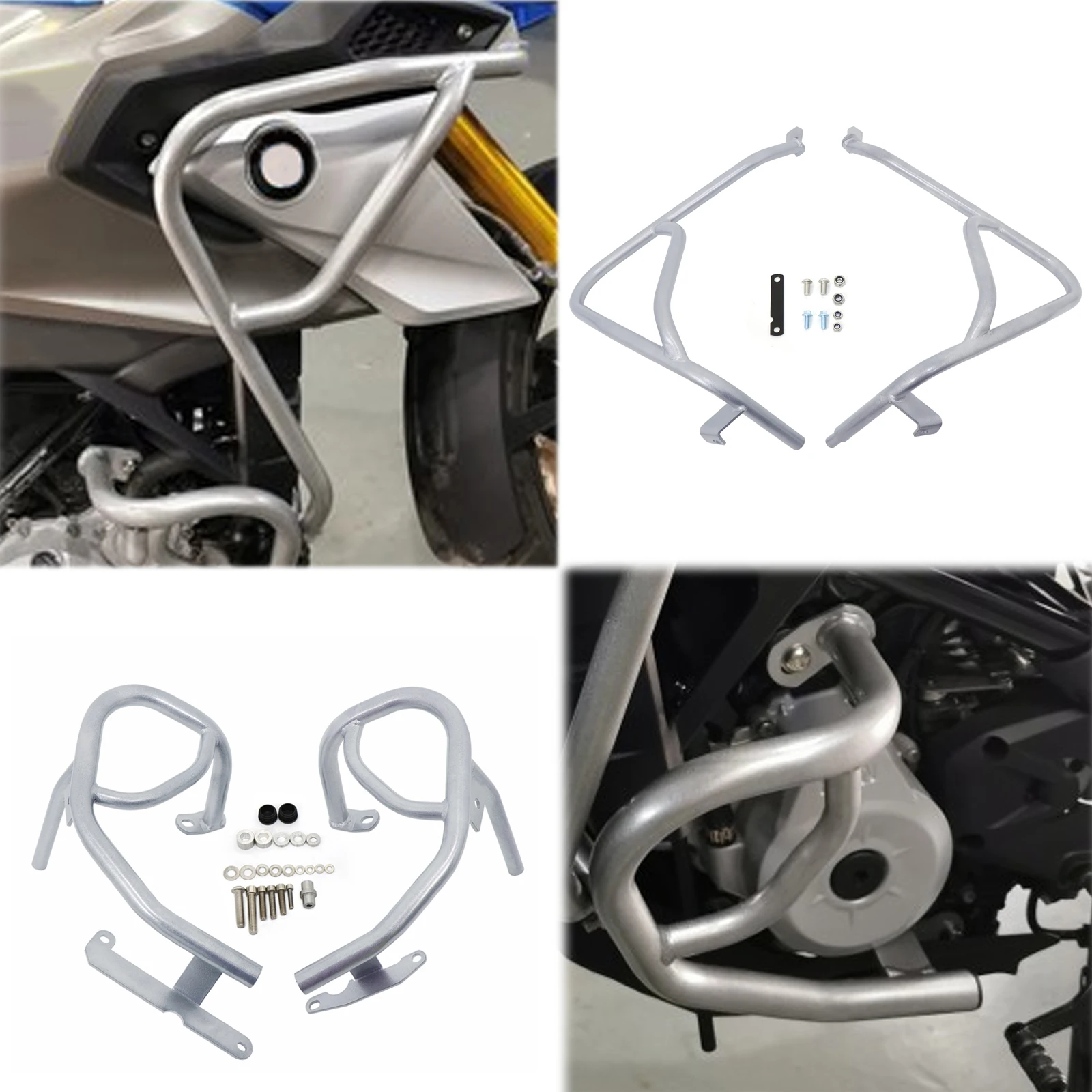 

For BMW G310GS G 310GS G310 GS G310R 2017 2018-2021 Upper & Lower Crash Bar Engine Guard Bumper Stunt Cage Tank Frame Protection