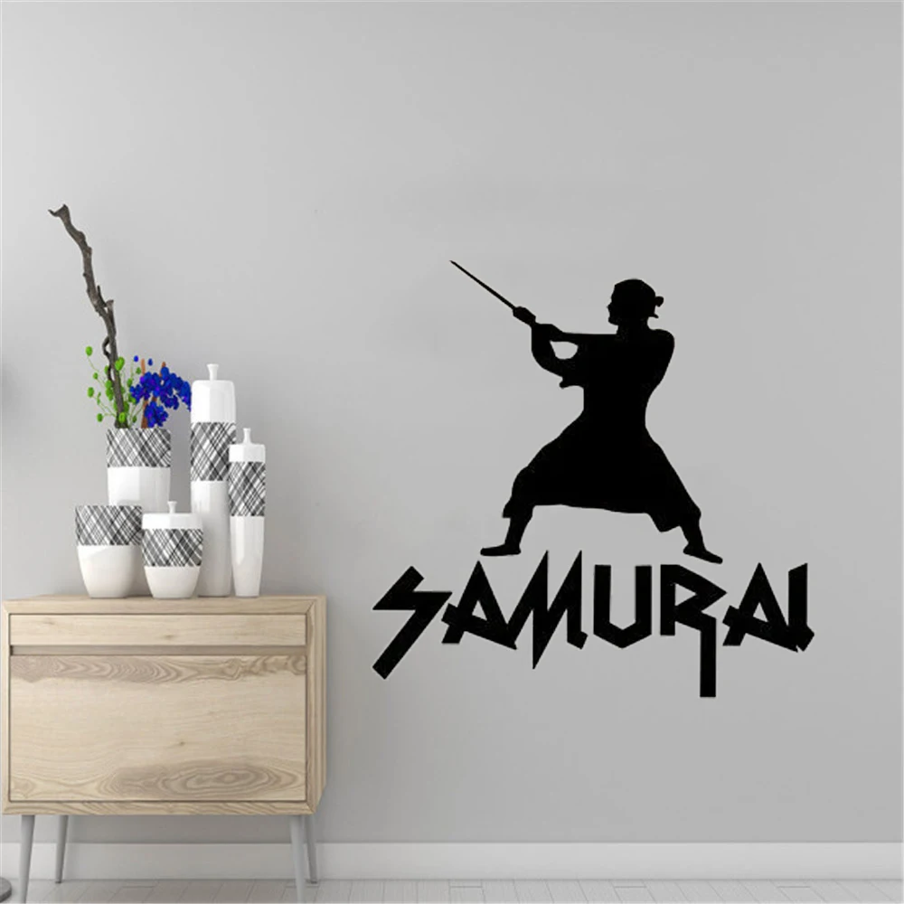 

Japanese Samurai Wall Decal Swords Martial Arts Vinyl Sticker Decal Removable For Boy Room Home Decor Mural