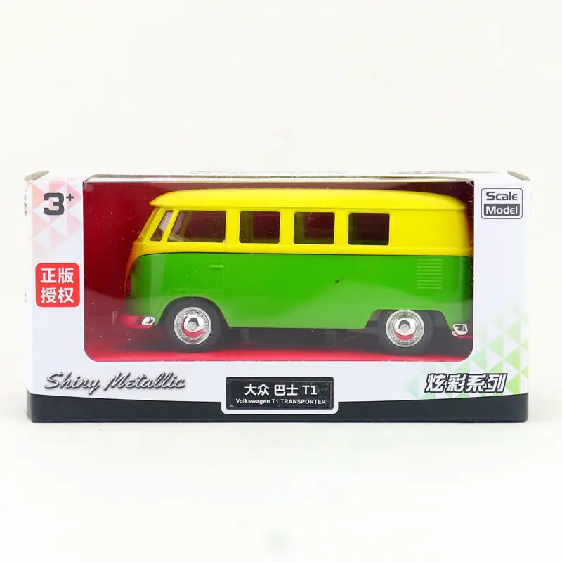 1:36 Scale RMZ City Toy Diecast Model Volkswagen T1 Transport Bus Pull Back Car Educational Collection Gift With Original Box