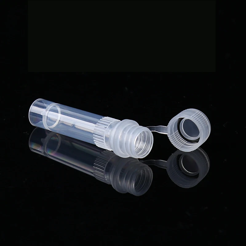 500個-袋-15ml-透明プラスチック冷凍保存チューブ、スクリューキャップ付き極低温サンプルバイアル、蓋付き実験用冷凍チューブ（透明）