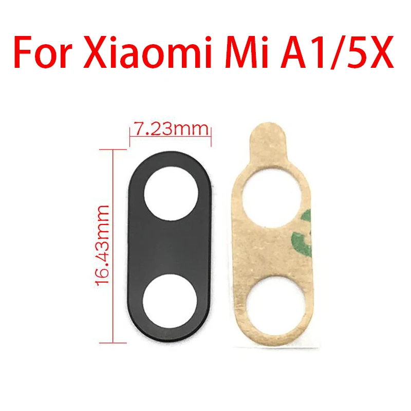 2Pcs/Lot, Rear Back Camera Glass Lens Cover For Xiaomi Mi A3 With Sticker Adhesive For Xiaomi Mi A1 A2 Lite Replacement Parts