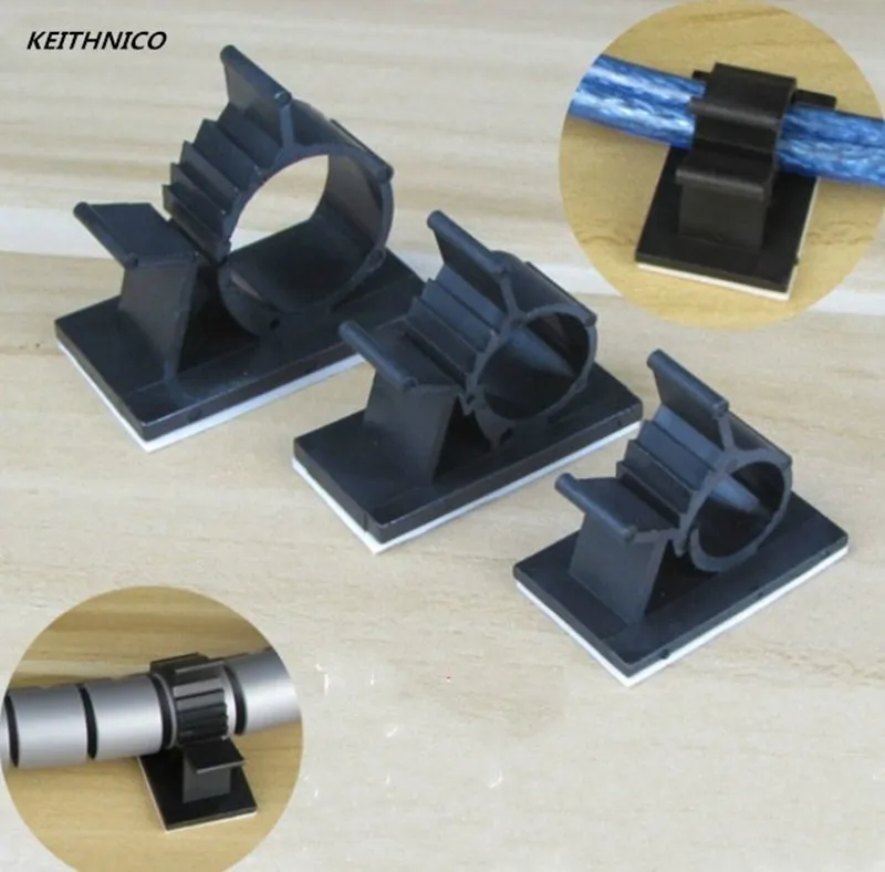 10 Chiếc Tự Dán Cáp Kẹp Quản Lý Sạc Dây Nguồn Tổ Chức Giữ Dòng Cố Định Kẹp Xe PC tivi