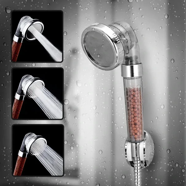 

KC-SH460 Bathroom Shower Head Handheld Adjustable Negative Ion SPA Pressurize Filter