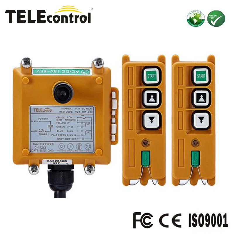 Telecrane F21-2D dual two steps up  down  multiple control system motor winch conveyor radio remote control  with 2 transmitter